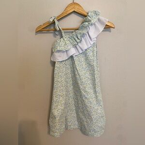 bella bliss girls Blue Floral Ruffle Dress